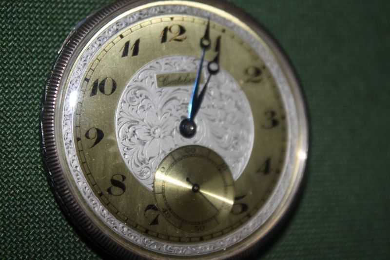 Very thin vintage Swiss made 900 silver case pocket watch