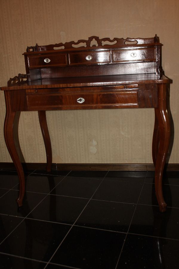 An 1870's mahogany late Biedermeier top desk