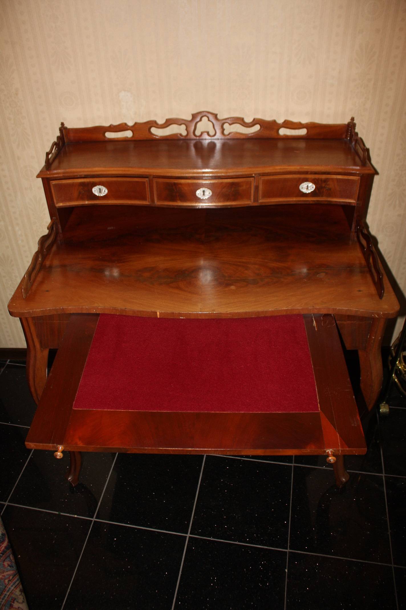 1870's mahogany late Biedermeier writing table