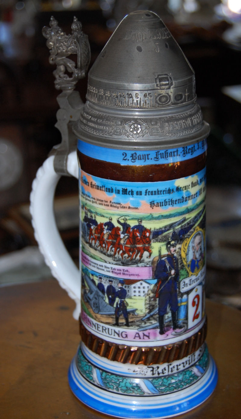 Antique German Artillery WW1 reservist mug
