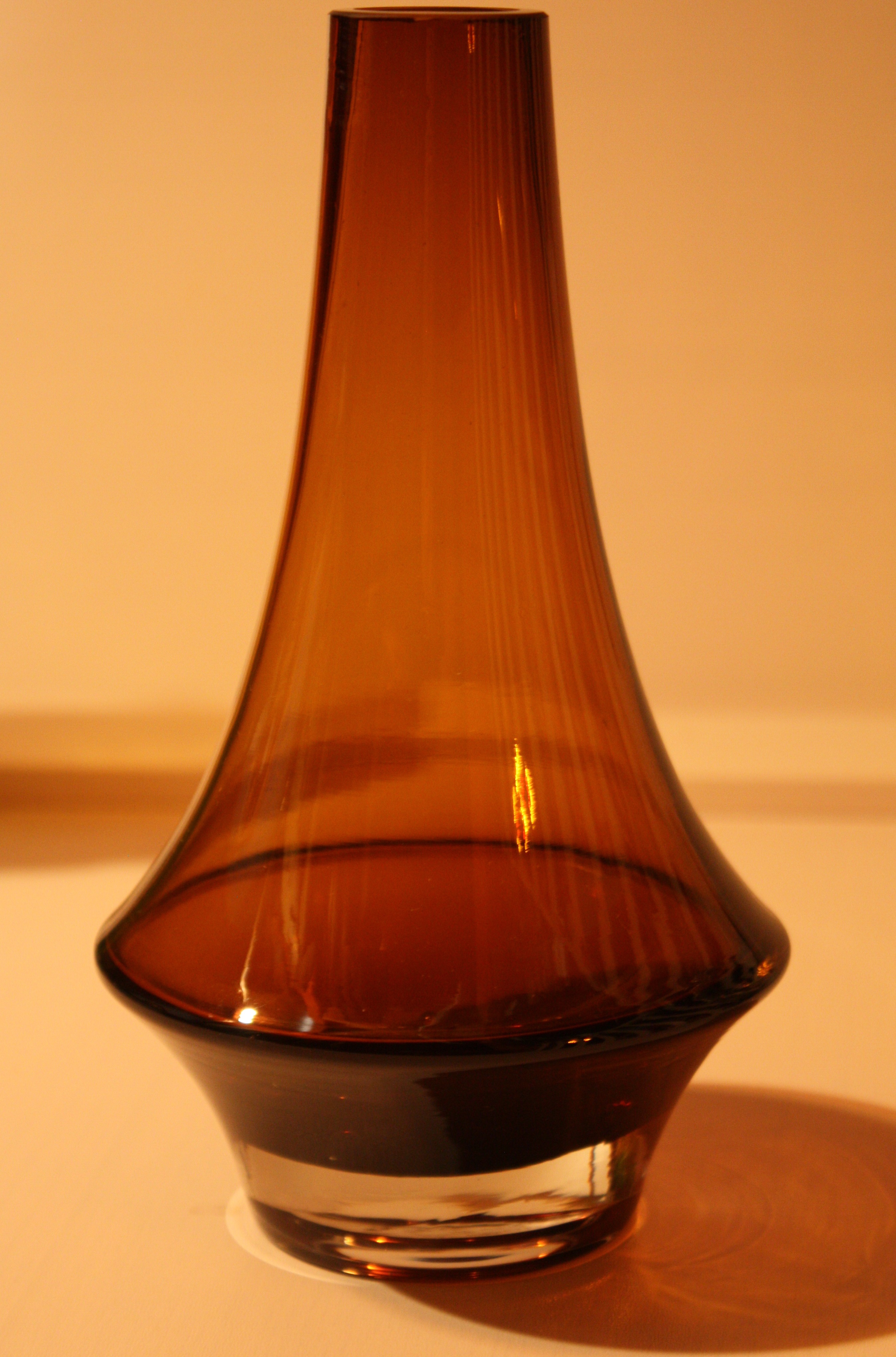 1970's Glass Vase Riihimäen Lasi Oy Finnland, Erkkitapio Siiroinen