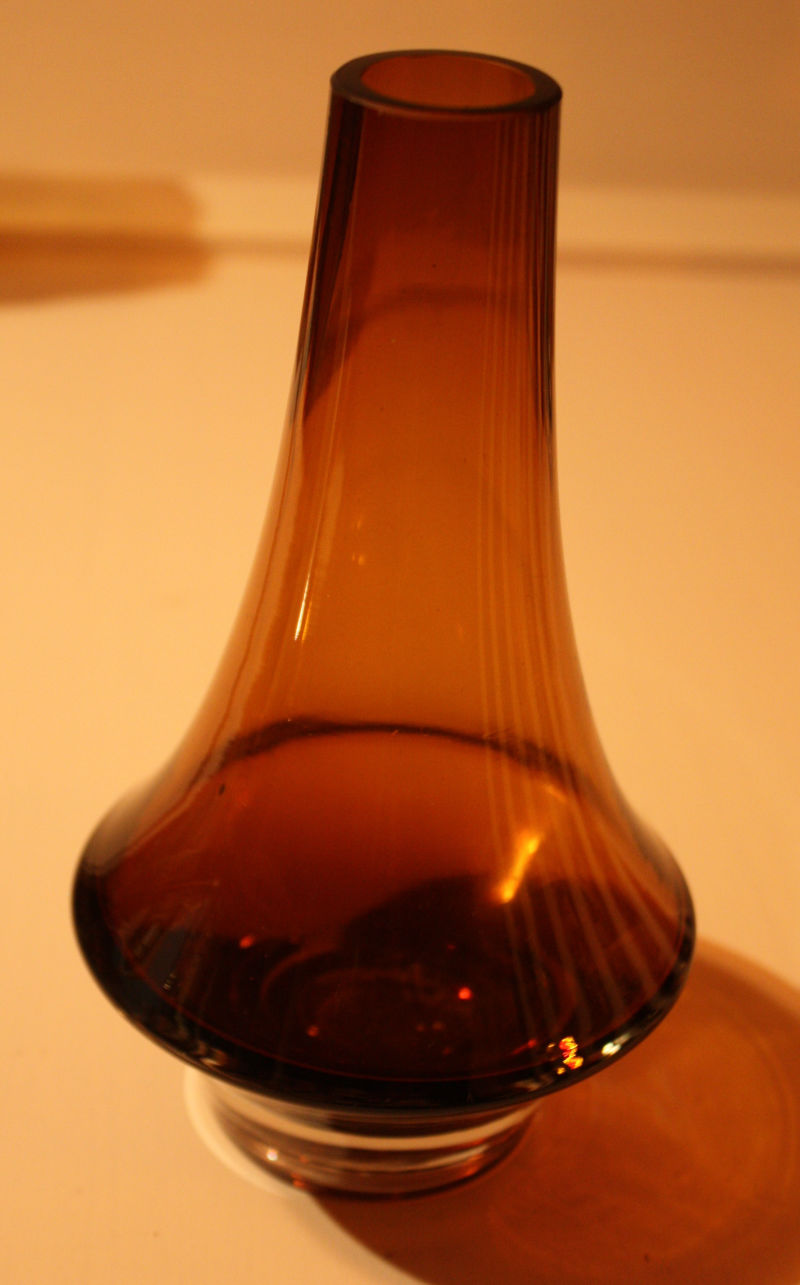 1970's Glass Vase Riihimäen Lasi Oy Finnland, Erkkitapio Siiroinen