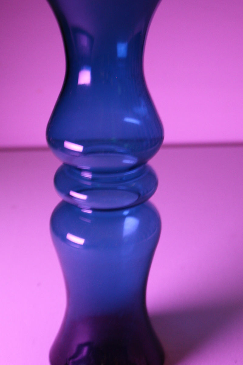 An Azure Mid-Century Vase, like Gullaskruf, Sweden