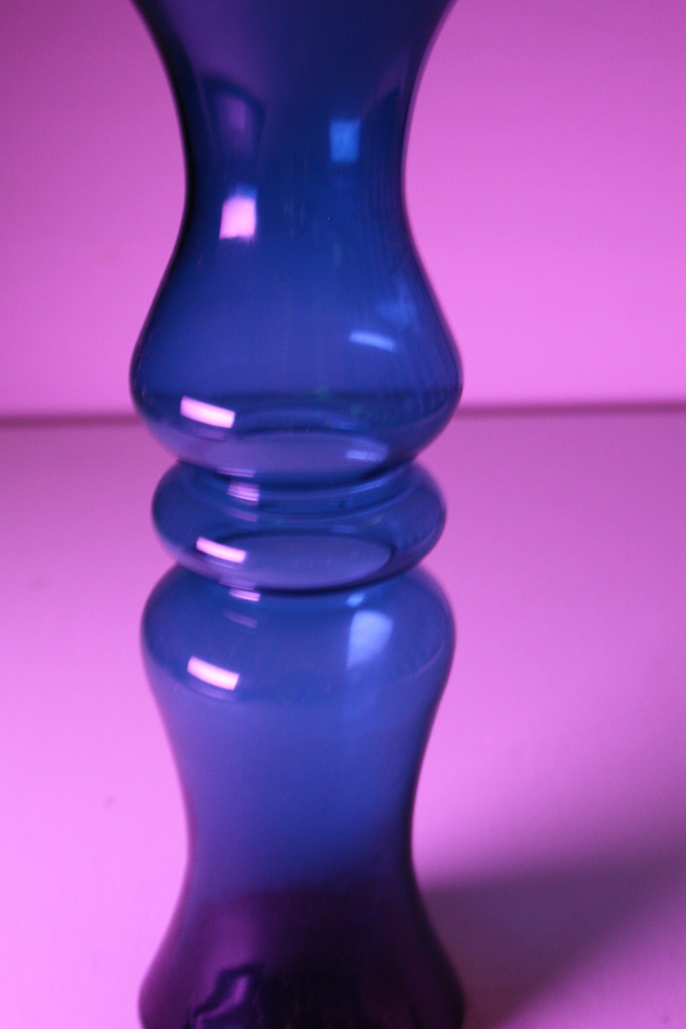 An Azure Mid-Century Vase, like Gullaskruf, Sweden