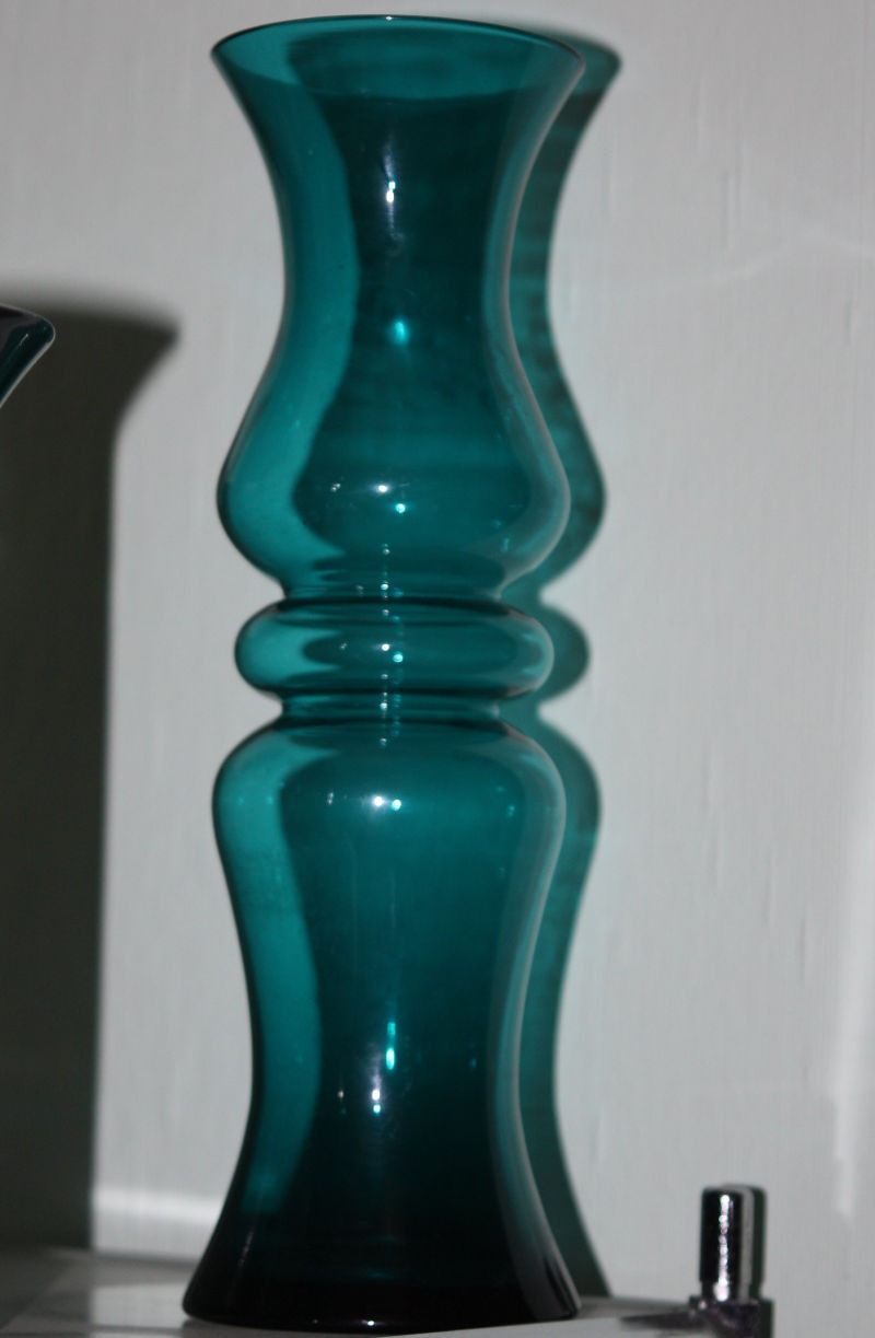 An Azure Mid-Century Vase, like Gullaskruf, Sweden