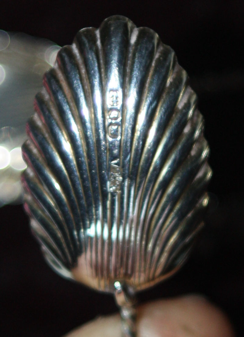6 solid silver Apostle Tea- Coffee Spoons with cream spoon and candy tong