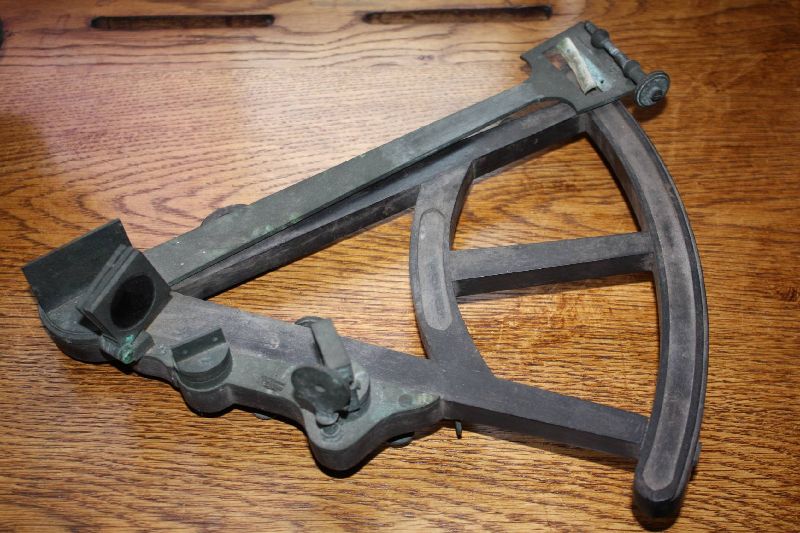 A 19th century brass sextant