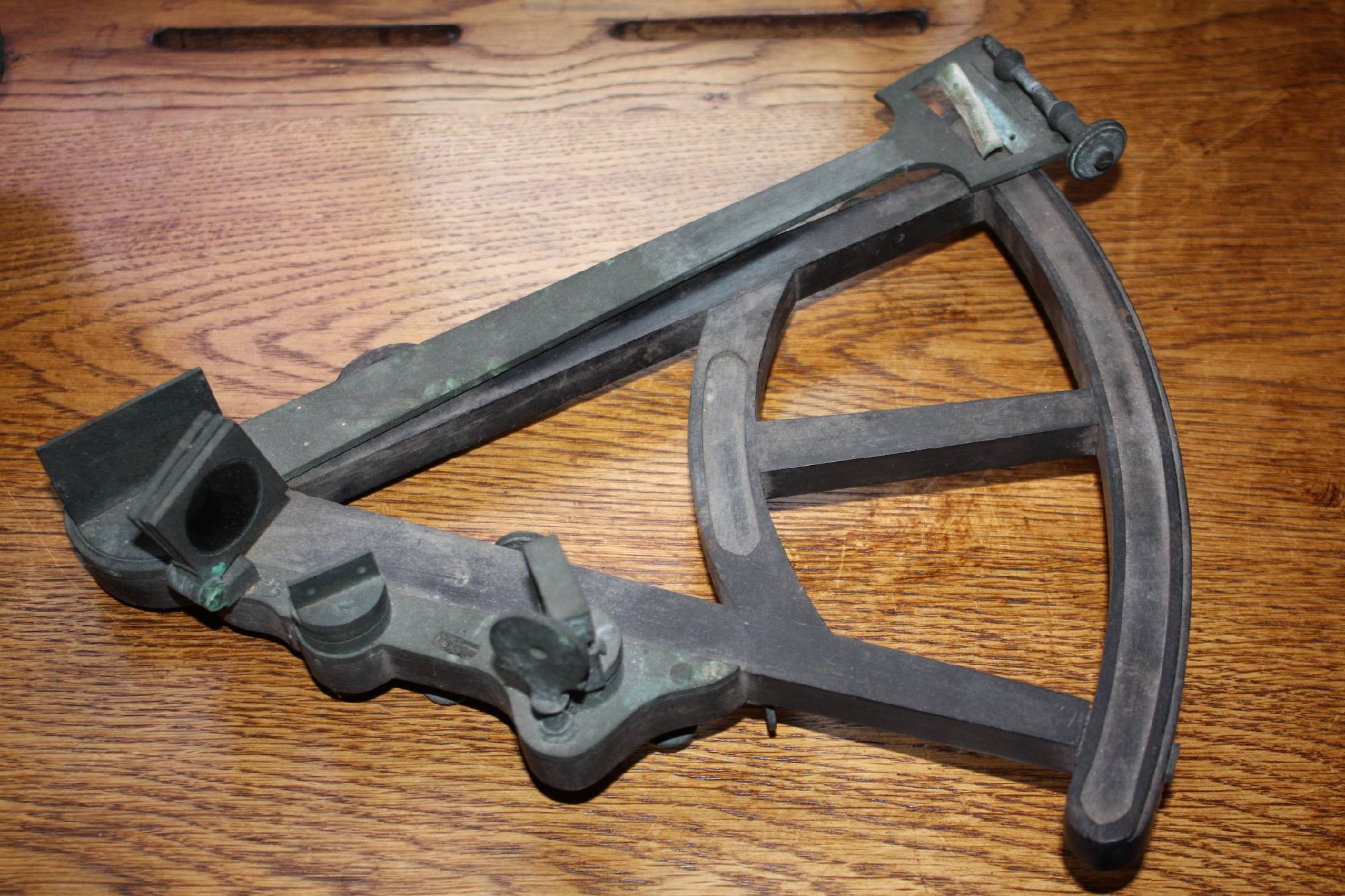 A 19th century brass sextant