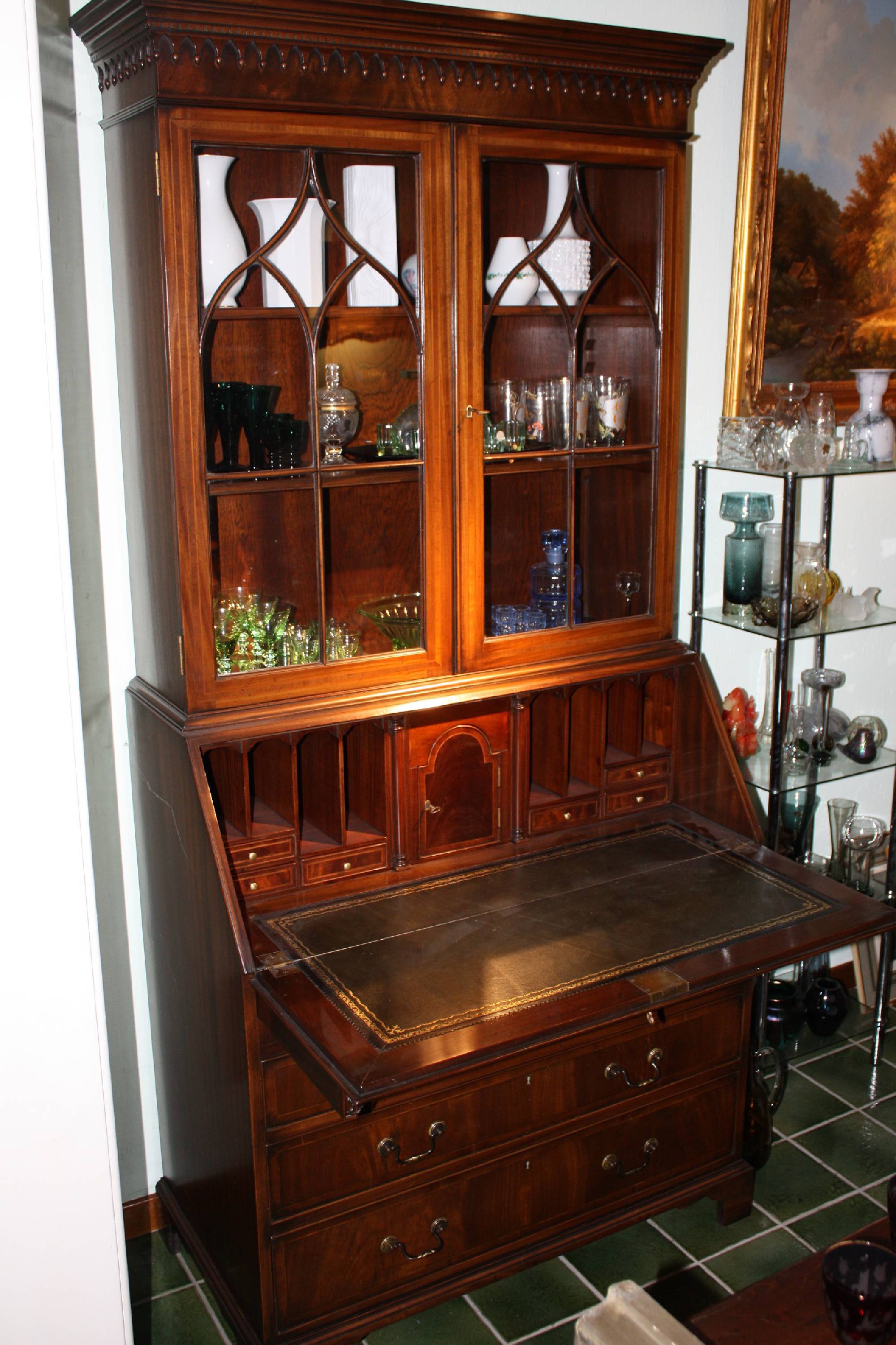 German 20th century Secretary Bookcase Desk