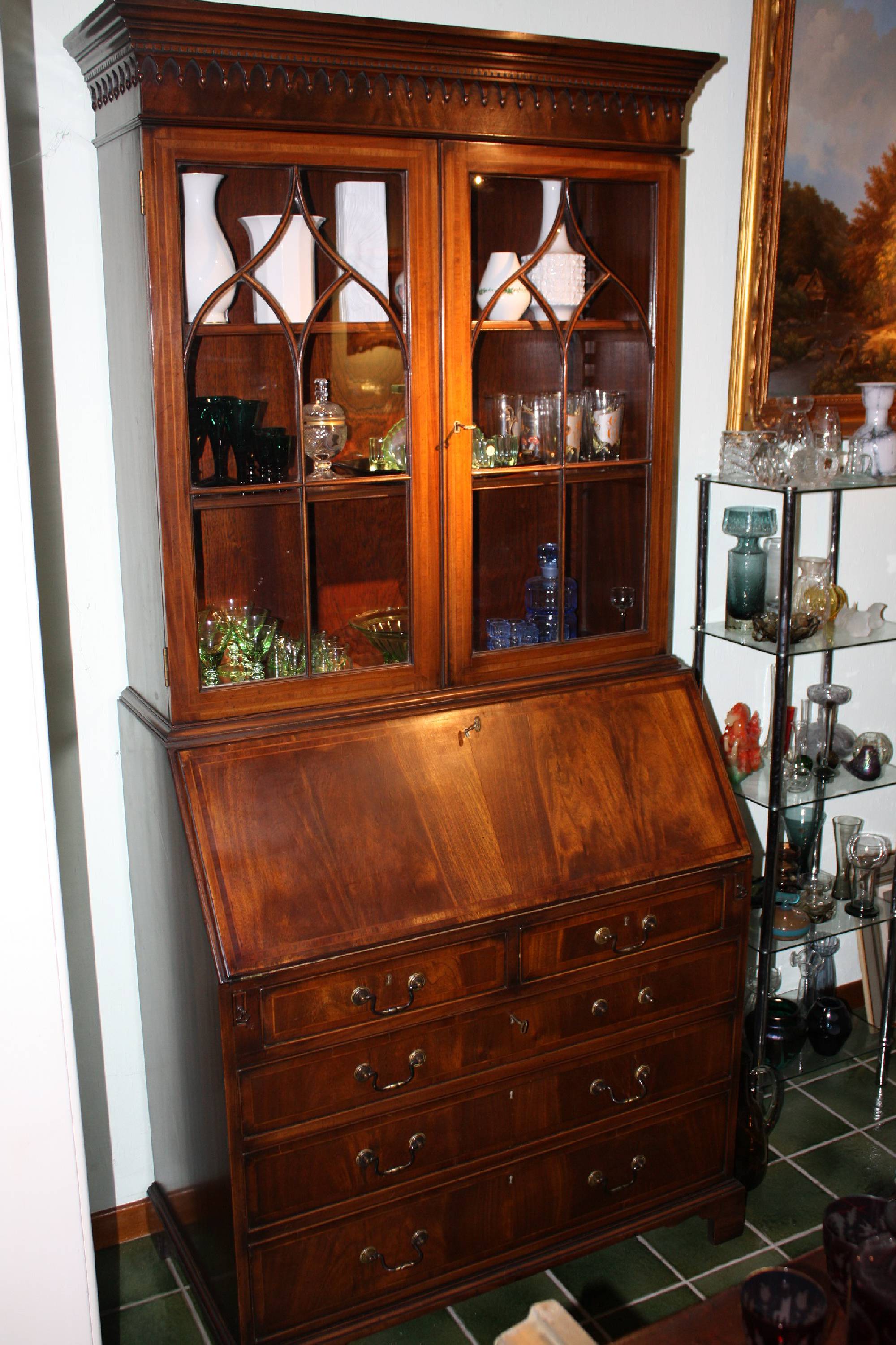 German 20th century Secretary Bookcase Desk