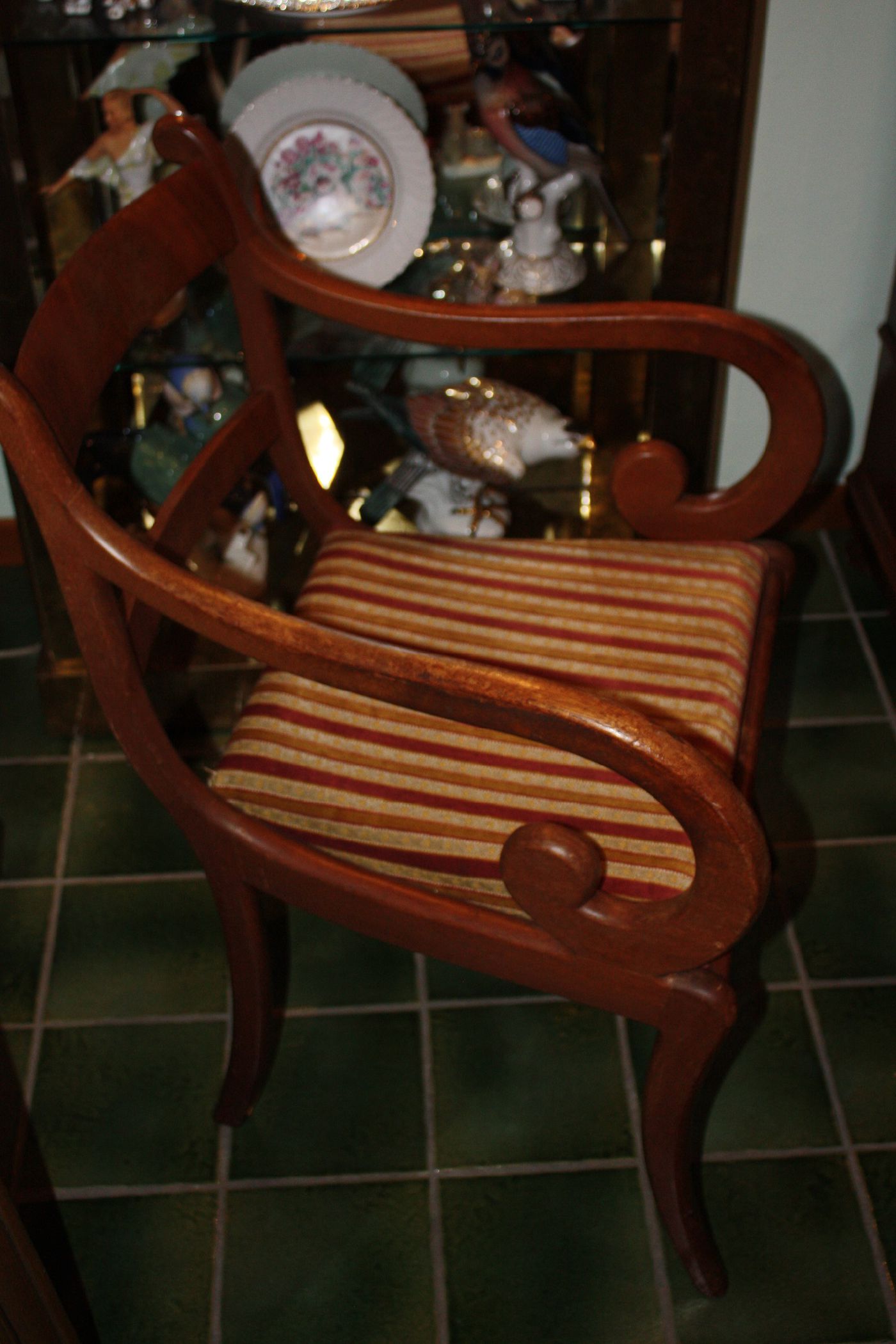 Antique german Biedermeier style arm chair