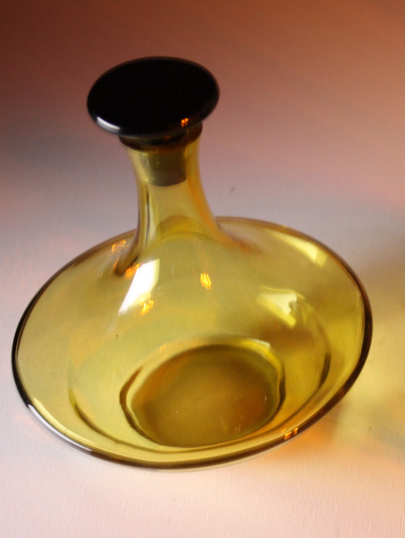 Two unique Mid-Century Glass Decanter